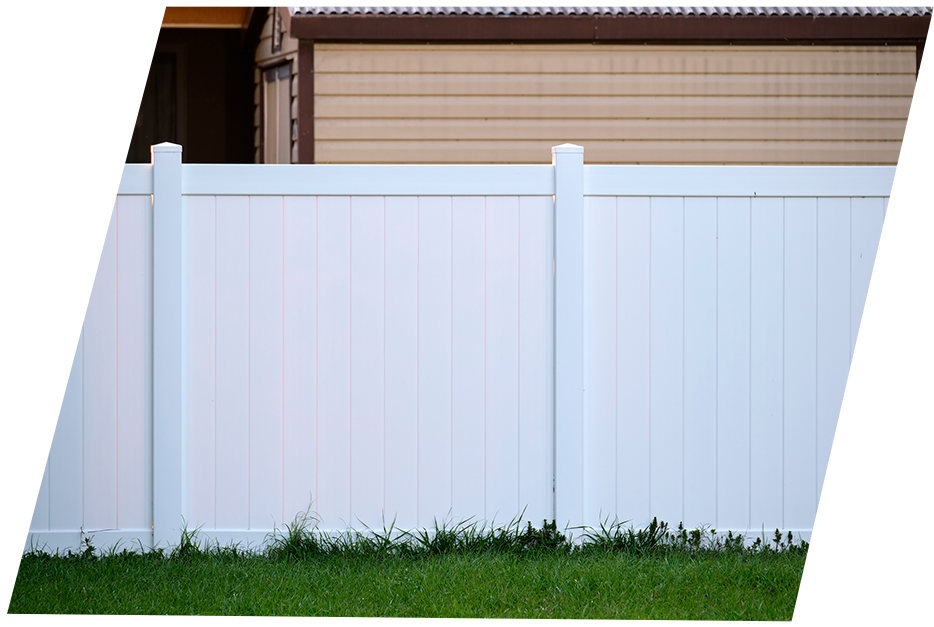 Patio fenced with wood